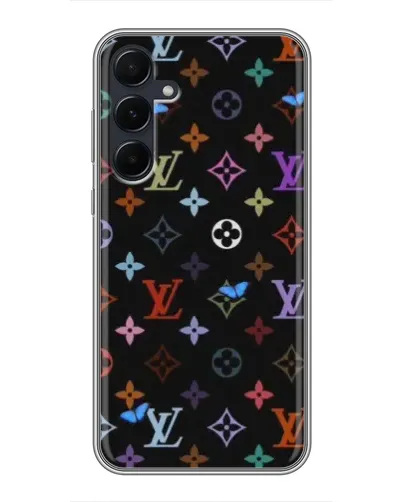 Чехол для Samsung Galaxy A55 с картинкой «Цветная монограмма LV»