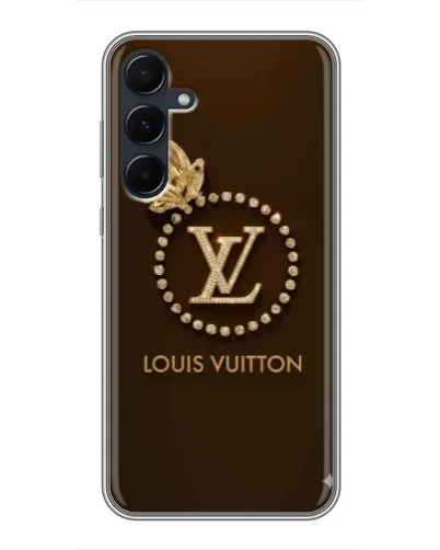 Чехол для Samsung Galaxy A55 с картинкой «LV — золотая печать»
