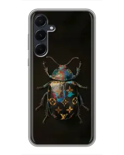 Чехол для Samsung Galaxy A55 с картинкой «LV — мраморный принт»