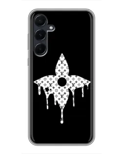 Чехол для Samsung Galaxy A55 с картинкой «Цветочная монограмма»