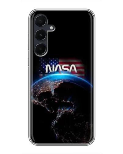 Чехол для Samsung Galaxy A55 с картинкой «Земля из космоса NASA»