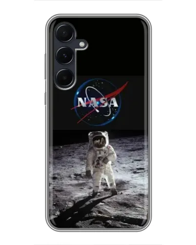 Чехол для Samsung Galaxy A55 с картинкой «Астронавт на Луне»