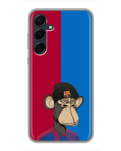 Чехол для Samsung Galaxy A55 с картинкой «Bored Ape — фанат Барсы» Чехол для Samsung Galaxy A55 с картинкой «Bored Ape — фанат Барсы»