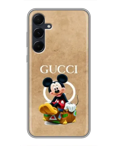 Чехол для Samsung Galaxy A55 с картинкой «Микки Маус Gucci — крафт»