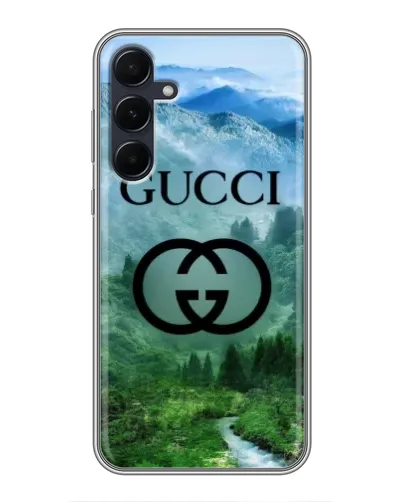 Чехол для Samsung Galaxy A55 с картинкой «Gucci — горный пейзаж»