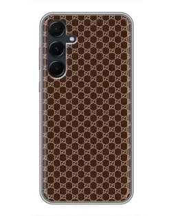 Чехол для Samsung Galaxy A55 с картинкой «Gucci — шоколадная сетка» Чехол для Samsung Galaxy A55 с картинкой «Gucci — шоколадная сетка»