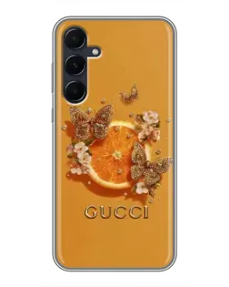 Чехол для Samsung Galaxy A55 с картинкой «Gucci — золотые бабочки» Чехол для Samsung Galaxy A55 с картинкой «Gucci — золотые бабочки»