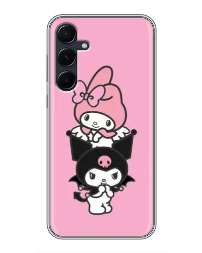 Чехол для Samsung Galaxy A55 с картинкой «My Melody и Kuromi»