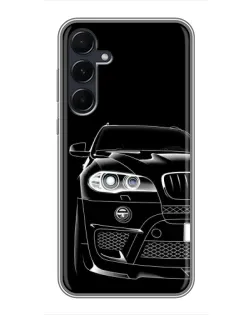 Чехол для Samsung Galaxy A55 с картинкой «Темный силуэт BMW»