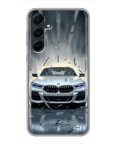 Чехол для Samsung Galaxy A55 с картинкой «BMW в свете фар» Чехол для Samsung Galaxy A55 с картинкой «BMW в свете фар»