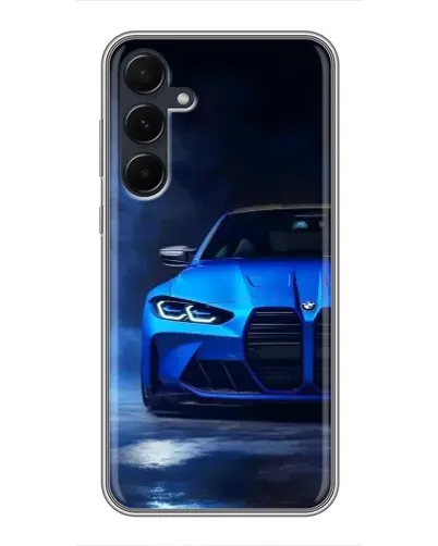 Чехол для Samsung Galaxy A55 с картинкой «Голубая BMW M4» Чехол для Samsung Galaxy A55 с картинкой «Голубая BMW M4»