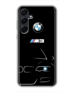 Чехол для Samsung Galaxy A55 с картинкой «Минималистичный принт BMW M3»