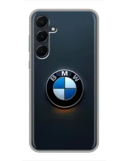 Чехол для Samsung Galaxy A55 с картинкой «Логотип BMW — минимализм»