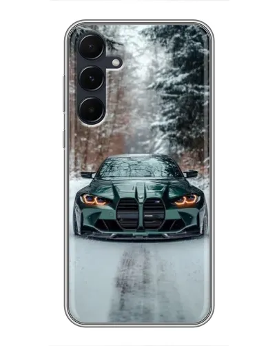 Чехол для Samsung Galaxy A55 с картинкой «BMW в зимнем лесу» Чехол для Samsung Galaxy A55 с картинкой «BMW в зимнем лесу»