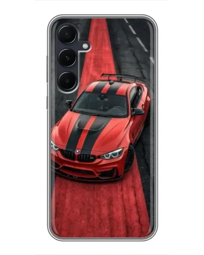 Чехол для Samsung Galaxy A55 с картинкой «BMW на красной дорожке» Чехол для Samsung Galaxy A55 с картинкой «BMW на красной дорожке»
