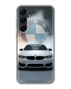 Чохол для Samsung Galaxy A55 з картинкою «BMW в білому диму» Чохол для Samsung Galaxy A55 з картинкою «BMW в білому диму»