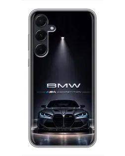 Чохол для Samsung Galaxy A55 з картинкою «BMW крізь нічне місто» Чохол для Samsung Galaxy A55 з картинкою «BMW крізь нічне місто»