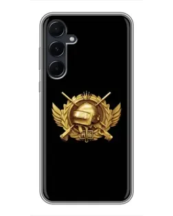 Чехол для Samsung Galaxy A55 с картинкой «PUBG — оранжевый градиент»