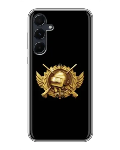 Чехол для Samsung Galaxy A55 с картинкой «PUBG — оранжевый градиент»