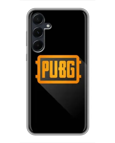 Чехол для Samsung Galaxy A55 с картинкой «PUBG — рамка лого»