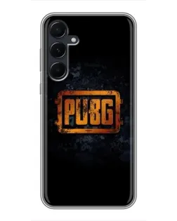 Чехол для Samsung Galaxy A55 с картинкой «PUBG — золотой логотип»