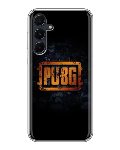 Чехол для Samsung Galaxy A55 с картинкой «PUBG — золотой логотип»