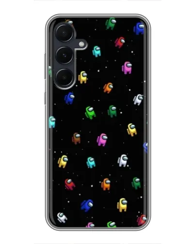 Чехол для Samsung Galaxy A55 с картинкой «Экипаж Among Us»