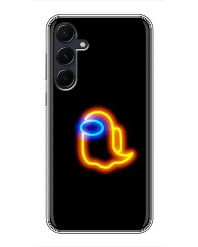Чехол для Samsung Galaxy A55 с картинкой «Among Us неоновое сияние»