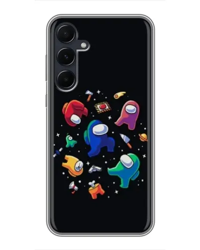 Чехол для Samsung Galaxy A55 с картинкой «Among Us космос»