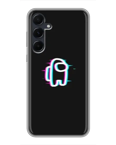 Чехол для Samsung Galaxy A55 с картинкой «Among Us неон»