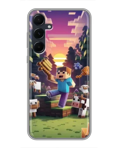 Чехол для Samsung Galaxy A55 с картинкой «Стив на ферме» Чехол для Samsung Galaxy A55 с картинкой «Стив на ферме»