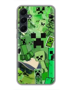 Чехол для Samsung Galaxy A55 с картинкой «Криперы Minecraft»