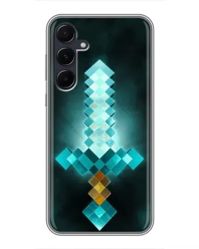 Чехол для Samsung Galaxy A55 с картинкой «Алмазный меч неон» Чехол для Samsung Galaxy A55 с картинкой «Алмазный меч неон»