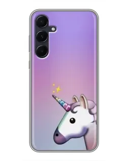 Чехол для Samsung Galaxy A55 с картинкой «Единорог градиент»
