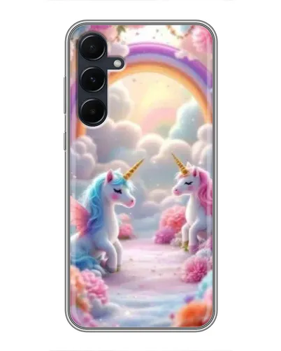 Чехол для Samsung Galaxy A55 с картинкой «Радуга и единороги» Чехол для Samsung Galaxy A55 с картинкой «Радуга и единороги»
