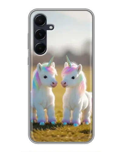 Чехол для Samsung Galaxy A55 с картинкой «Пара единорогов» Чехол для Samsung Galaxy A55 с картинкой «Пара единорогов»