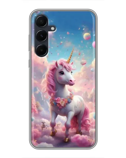 Чехол для Samsung Galaxy A55 с картинкой «Единорог среди облаков» Чехол для Samsung Galaxy A55 с картинкой «Единорог среди облаков»