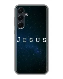 Чехол для Samsung Galaxy A55 с картинкой «Звездное небо Jesus»