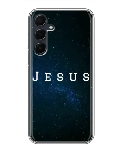 Чехол для Samsung Galaxy A55 с картинкой «Звездное небо Jesus»