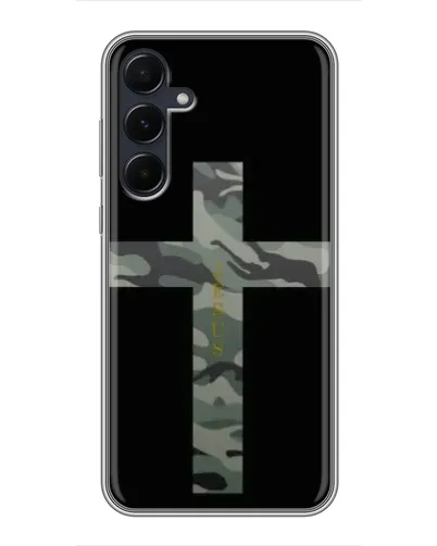 Чехол для Samsung Galaxy A55 с картинкой «Милитари Крест»