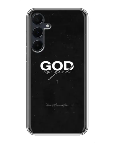 Чехол для Samsung Galaxy A55 с картинкой «GOD — Бог над всем»