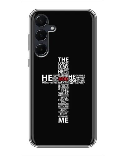 Чехол для Samsung Galaxy A55 с картинкой «Текстовый крест» Чехол для Samsung Galaxy A55 с картинкой «Текстовый крест»
