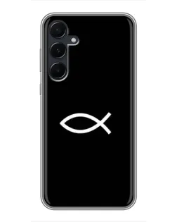 Чехол для Samsung Galaxy A55 с картинкой «Символ рыбы Jesus» Чехол для Samsung Galaxy A55 с картинкой «Символ рыбы Jesus»