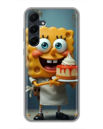 Чехол для Samsung Galaxy A55 с картинкой «Повар Спанч Боб»