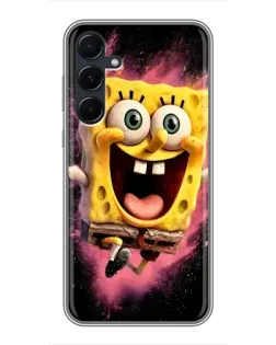 Чехол для Samsung Galaxy A55 с картинкой «Взрывной Спанч Боб»