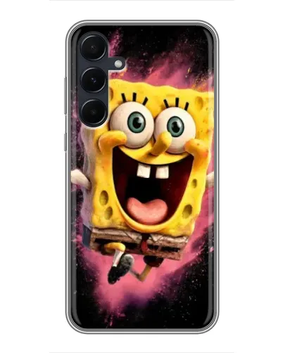 Чехол для Samsung Galaxy A55 с картинкой «Взрывной Спанч Боб»