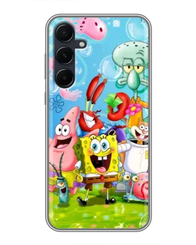 Чохол для Samsung Galaxy A55 з картинкою «Губка Боб та друзі» Чохол для Samsung Galaxy A55 з картинкою «Губка Боб та друзі»