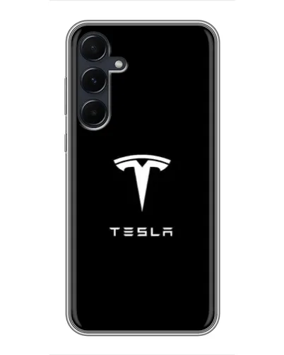 Чехол для Samsung Galaxy A55 с картинкой «Tesla White Logo» Чехол для Samsung Galaxy A55 с картинкой «Tesla White Logo»