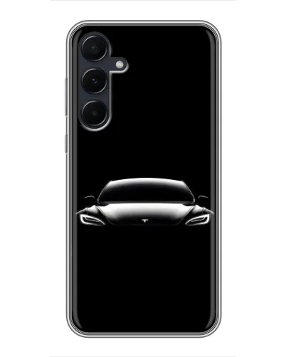 Чехол для Samsung Galaxy A55 с картинкой «Фары Tesla Night» Чехол для Samsung Galaxy A55 с картинкой «Фары Tesla Night»