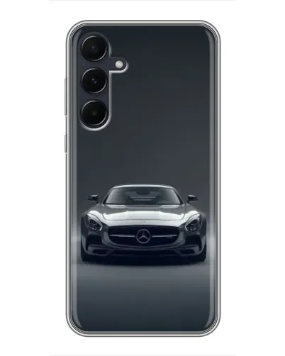 Чехол для Samsung Galaxy A55 с картинкой «Mercedes на черном»